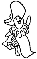 A coloring page of winnie the pooh - piglet
